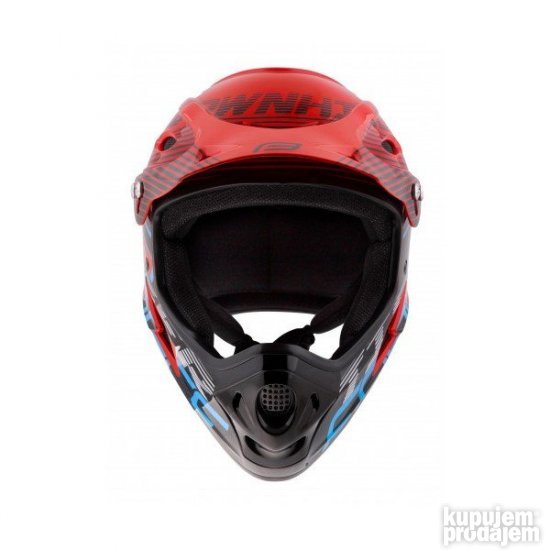 Kaciga FORCE TIGER DOWNHILL crveno-crno-plava