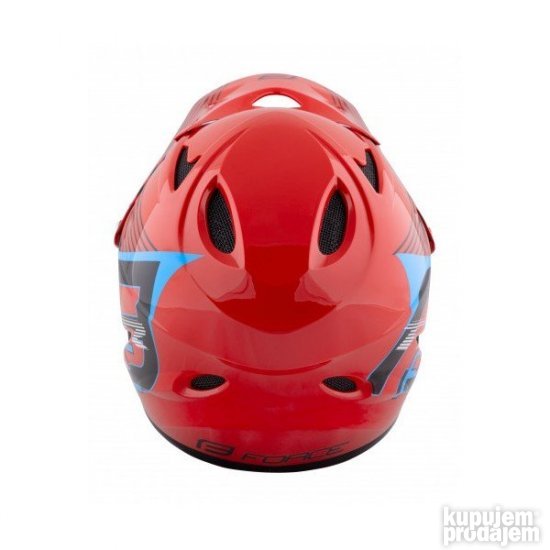 Kaciga FORCE TIGER DOWNHILL crveno-crno-plava
