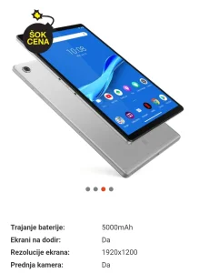 Lenovo tablet m10  4/64 NOVO 10.3 inci