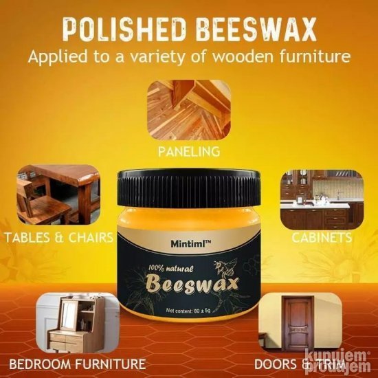 Beewax pčelinji vosak za drvene površine 1+1 Gratis
