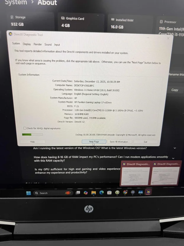 HP Pavilion  Gaming Brutalan 17 i5 12gen 3050Ti