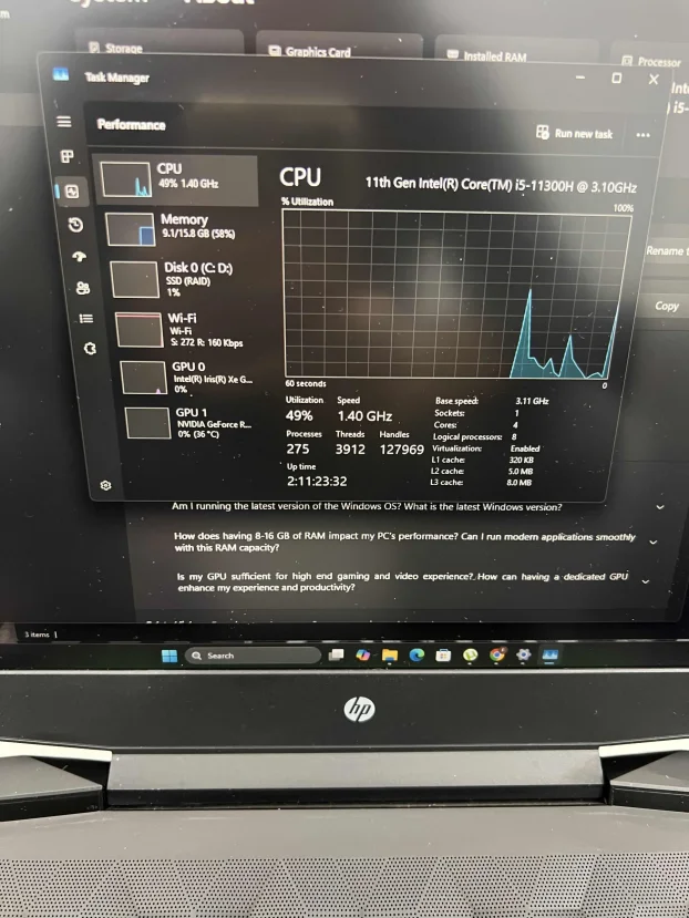HP Pavilion  Gaming Brutalan 17 i5 12gen 3050Ti