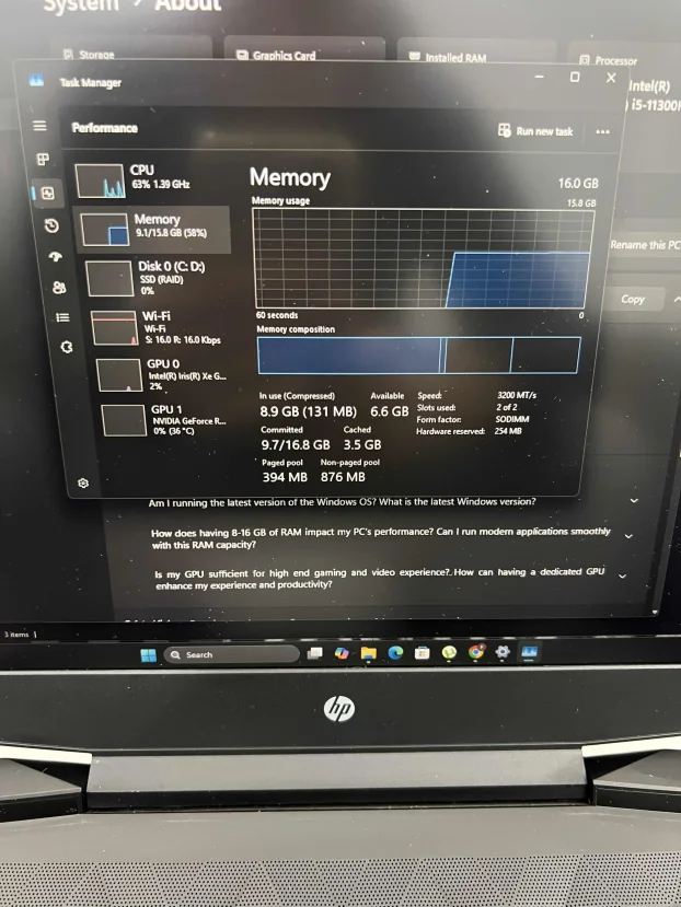 HP Pavilion  Gaming Brutalan 17 i5 12gen 3050Ti