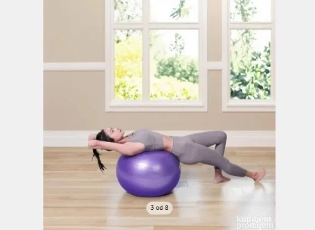 Pilates/Yoga lopta 65cm - Anti-Burst, neklizajuća, za vežban