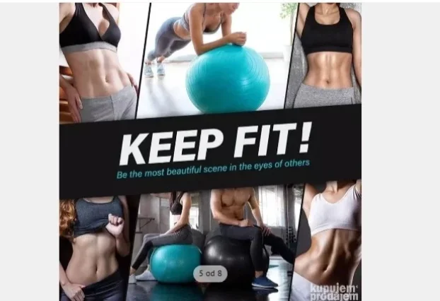 Pilates/Yoga lopta 65cm - Anti-Burst, neklizajuća, za vežban