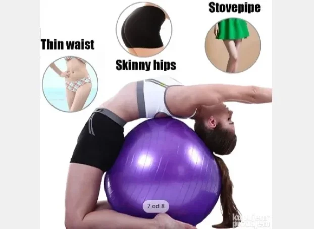Pilates/Yoga lopta 65cm - Anti-Burst, neklizajuća, za vežban