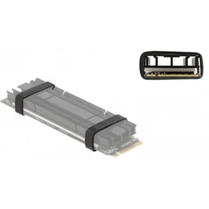 DELOCK M.2 SSD and heatsink fastener 10 pieces black gumi
