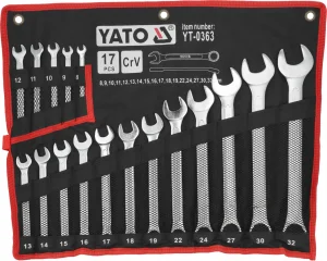 Set Ključevi okasto viljuskastih 8-32 mm 17 delni PROFI YATO