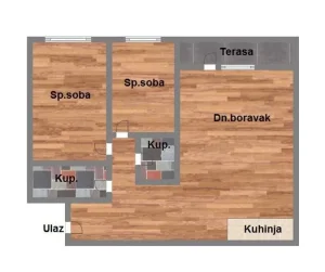 Telep trosoban u izgradnji TOP 70m2