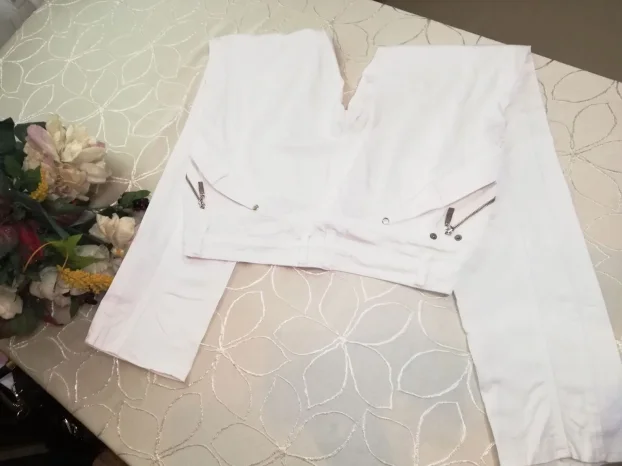 bele ženske plitke pantalone BINNY GIRLvel.40