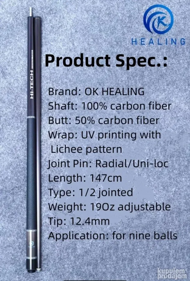 Oem U3 High Tech karbon 12.4mm radial + ekstenzija