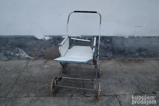 Vintage starinska decija kolica plava 1960e