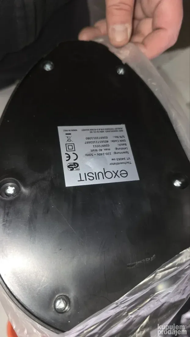 Exquisit VT 34063 sw ventilator, 35W, 3 nivoa snage, crna