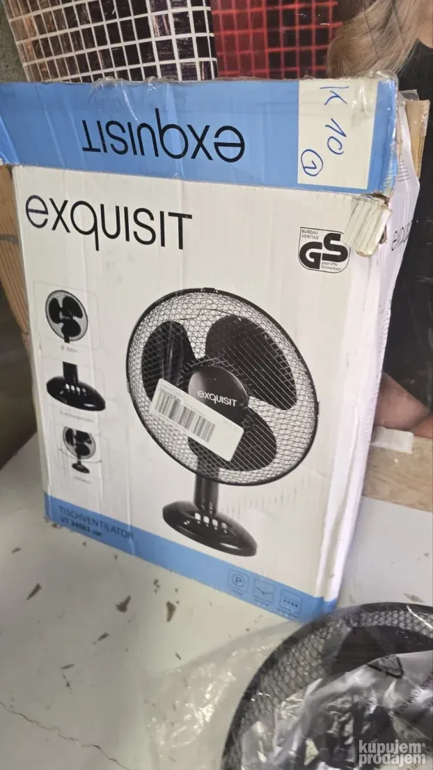 Exquisit VT 34063 sw ventilator, 35W, 3 nivoa snage, crna