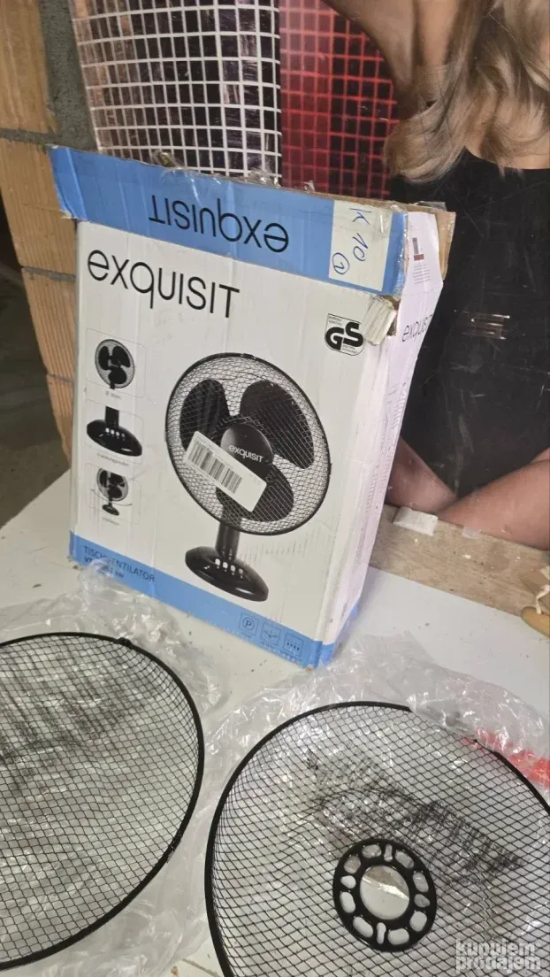 Exquisit VT 34063 sw ventilator, 35W, 3 nivoa snage, crna