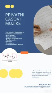 Časovi Teorije muzike, Harmonije, Kontrapunkta - Online.