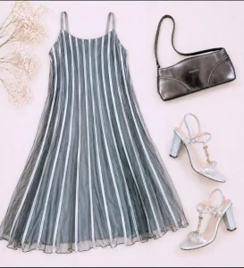 Silver evening set (Haljina L / Sandale 39)