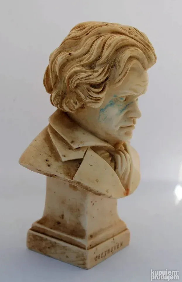BETOVEN Vintage Figuralna statua od italijanskog alabastera
