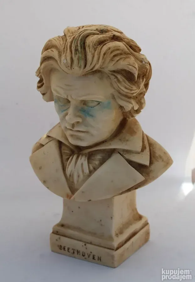BETOVEN Vintage Figuralna statua od italijanskog alabastera