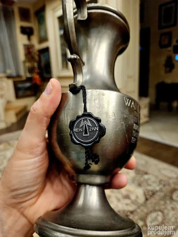 Trofej lige sampiona u mesingu, dizajniran, 23 cm