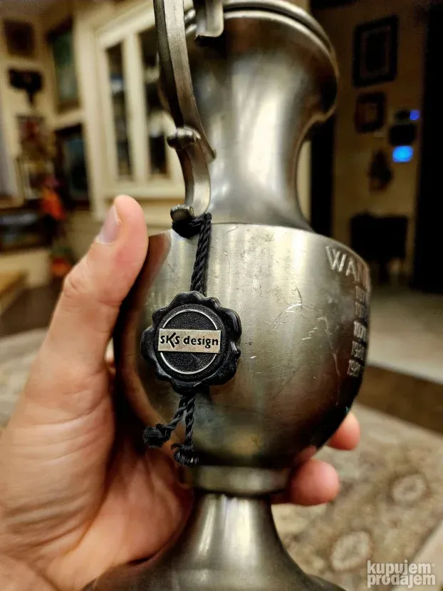 Trofej lige sampiona u mesingu, dizajniran, 23 cm