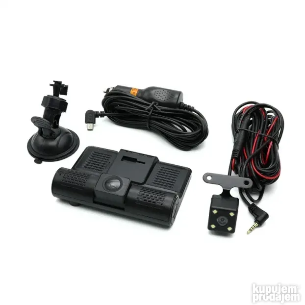 Auto kamera T655 triple camera crna+rikverc