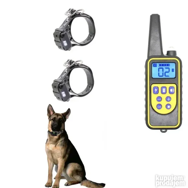 Ogrlica za DVA PSA ogrlica za dresuru za 2 psa Teletakt 800m
