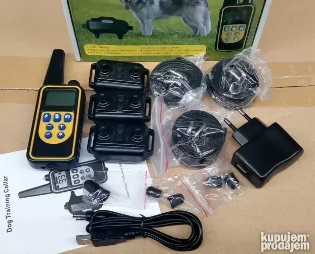 Ogrlica za DVA PSA ogrlica za dresuru za 2 psa Teletakt 800m