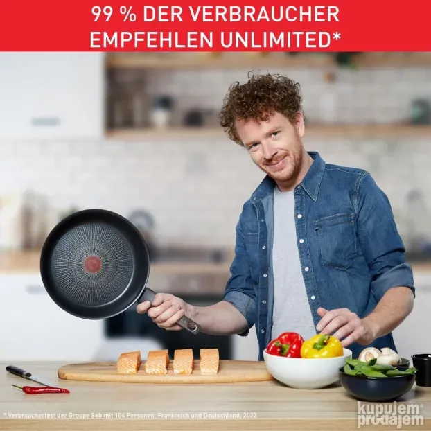 Tefal G25919AZ Titanium Unlimited wok, 28cm, indukcija