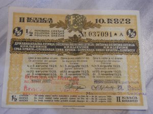 Drzavna lutrija kraljevine SHS 1924god