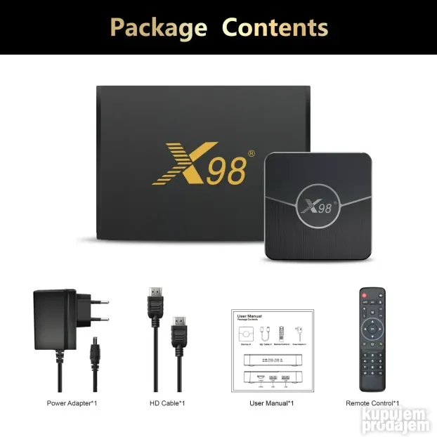 X98 Plus 2GB/16GB 64bit S905W2 WiFi 2,4/5GHz Android 11 Kodi