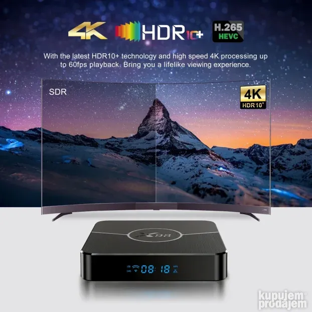 X98 Plus 2GB/16GB 64bit S905W2 WiFi 2,4/5GHz Android 11 Kodi