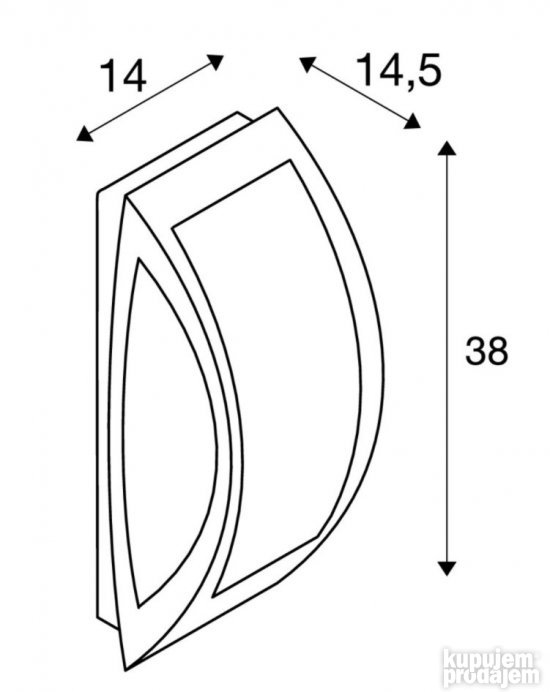 MERIDIAN Zidna Lampa, E27, mak. 25W, IP54 Germany