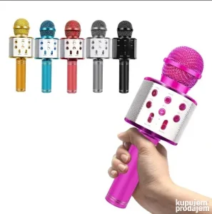 BEŽIČNI KARAOKE Mikrofon BT-USB-SD-VIŠE Boja Ws-858