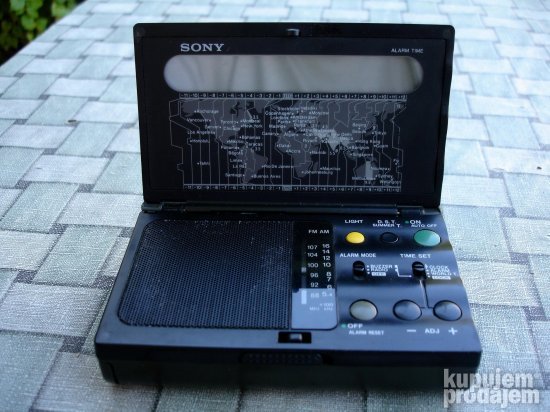 【SONY】 WORLD TIME CLOCK RADIO ICF-C1000 Vintage Sony ICF-C1000 Fm/Am World Time Clock Radio. With