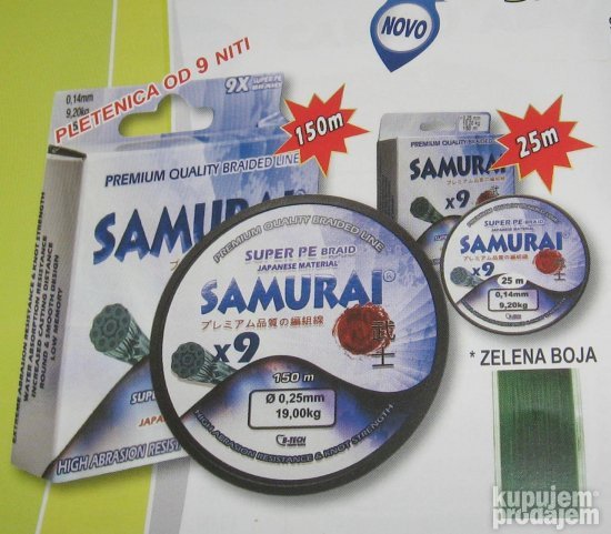 Samurai Braid 9X 150 m (0,14- 0,50mm)