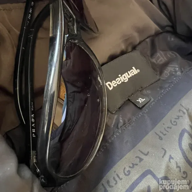 DESIGUAL ORIGINAL NOVA muska braon teget vunena jakna XL