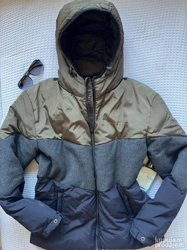 DESIGUAL ORIGINAL NOVA muska braon teget vunena jakna XL