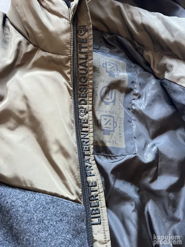 DESIGUAL ORIGINAL NOVA muska braon teget vunena jakna XL