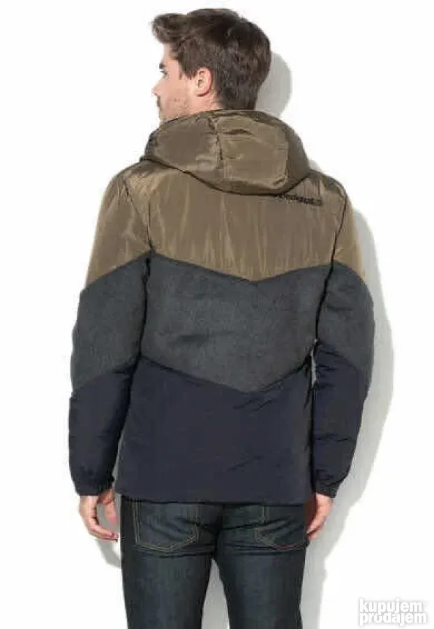DESIGUAL ORIGINAL NOVA muska braon teget vunena jakna XL