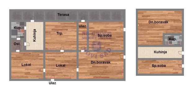 Titel, Centar, 3.0 trosobna, 251 m²