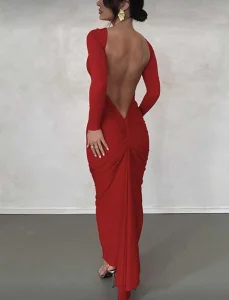 Crvena haljina otvorenih ledja - Xs, Nova