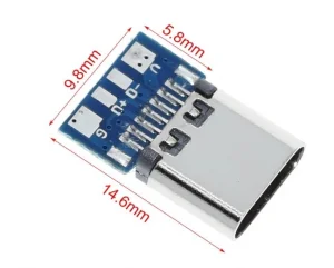 USB 3.1 Tip C Konektor 14 Pin Zenski