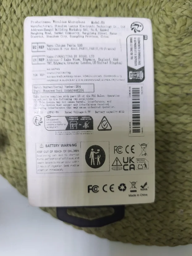 Bežični mikrofon 2kom Type C sa bazom za punjenje