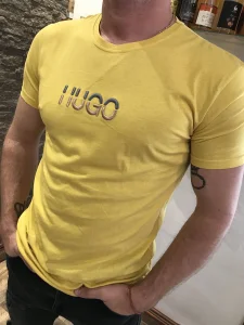 Muska majica Hugo zuta velicina l