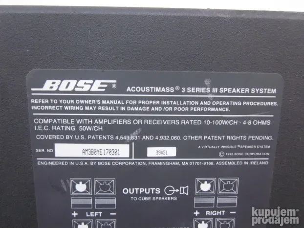 bose acoustimas 3 III