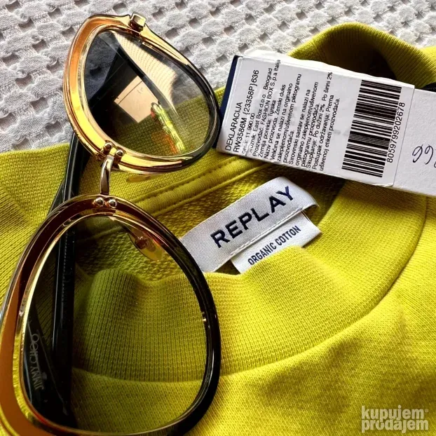 REPLAY ORIGINAL NOV zeleni oversajz duks XS S etiketa poklon