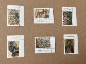 UMETNOST MOZAIKA, 6 mint neponištenih marki pune serije,1970