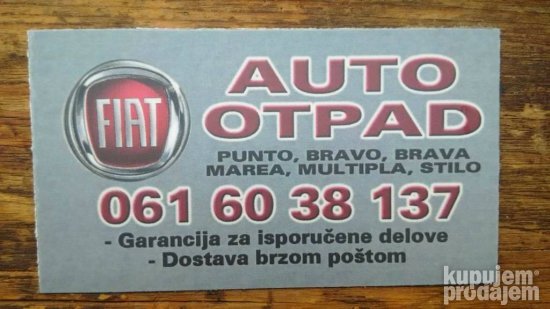 Fiat Doblo 1.9 JTD delovi u prodaji