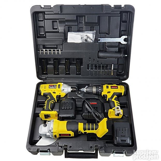 Aku Set Boxer SR-028(odvrtač,brusilica,šrafilica) na lageru!